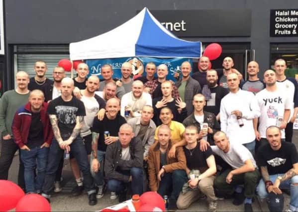 Friends of Nick Beecroft have shaved their heads in support of the 25-year-old's fight with testicular cancer