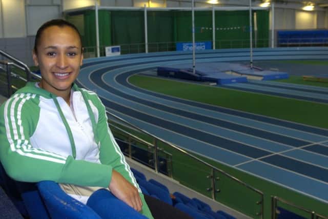 Sheffield's world champion heptathlete Jessica Ennis back in training at the EIS in Sheffield