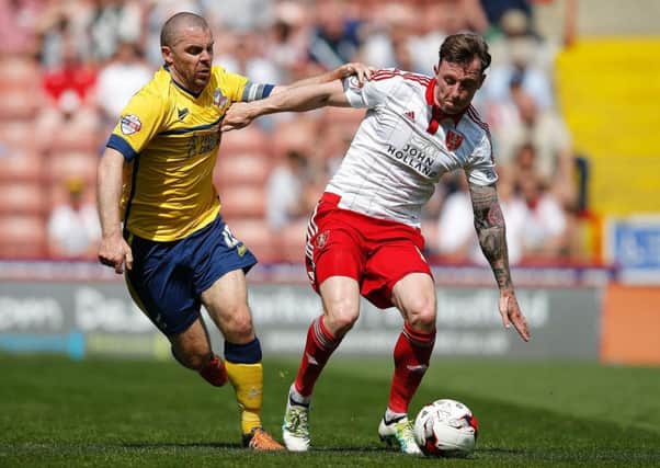 Martyn Woolford made his final Sheffield United appearance against former club Scunthorpe
