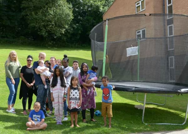 Totley parents claim it's health and safety gone mad after they were told to remove a trampoline by their housing provider. Photo: Dan hobson