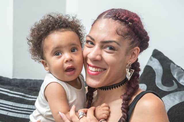 Jody Hanson and her son Saint Hezekiah Trotman-Hanson