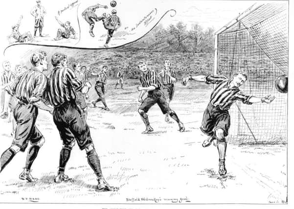 Fred Spiksley's second goal as  The Wednesday won  the 1896 FA Cup final, beating Wolves 2-1 at Crystal Palace