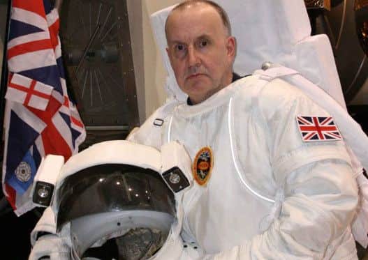 Phil Reeder on one of his visits to a space training camp in America.