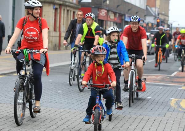 Hundreds of people got on their bikes and took to the streets to call for more Space for Cycling in Sheffield.