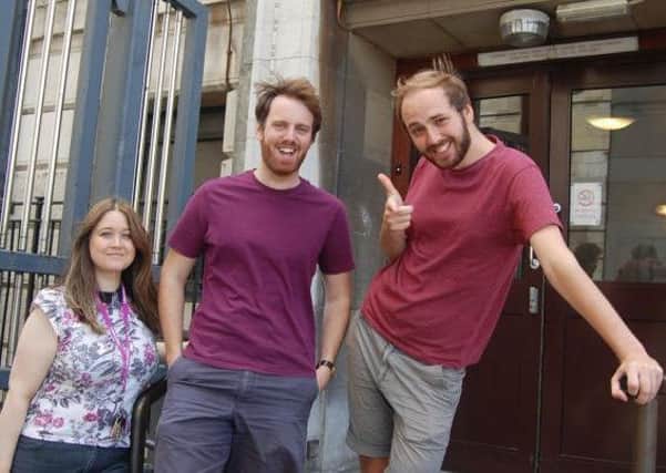 Hollie Morrell, Laurence Peacock and Kyle Williams, the creative team of Boris - the Musical!