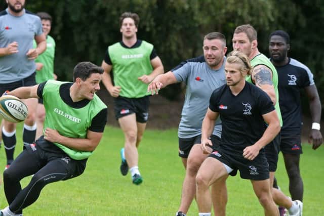 Doncaster Knights, pictured in pre-season training, have completed their friendly programme ahead of next weekend's Championship kick-off.   Picture: Marie Caley