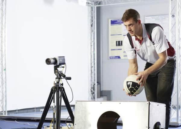 Sports technology developed by specialists at Sheffield Hallam University in action.