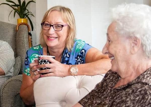 MP Gill Furniss meeting elderly residents.