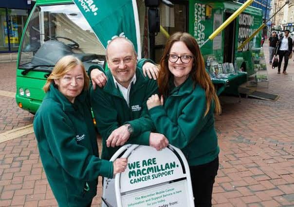 Macmillan Cancer Support's mobile information bus.