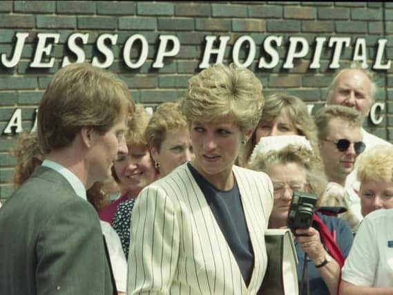 Diana at the Jessop Hospital.
