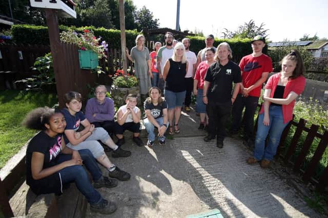Some of the staff and volunteers at Heeley City Farm, Sheffield, United Kingdom on 30 August 2016. Photo by Glenn Ashley.