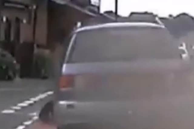 The vehicle captured on camera in High Green. (Photo: YouTube).