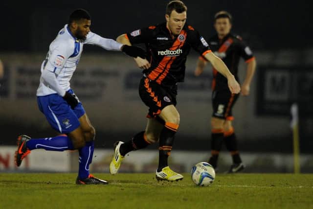 Ethan Ebanks-Landell played against Sheffield United for Bury during loan spell at Gigg Lane Â© BLADES SPORTS PHOTOGRAPHY