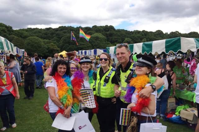 South Yorkshire Police at the 2016 Pride Sheffield event.