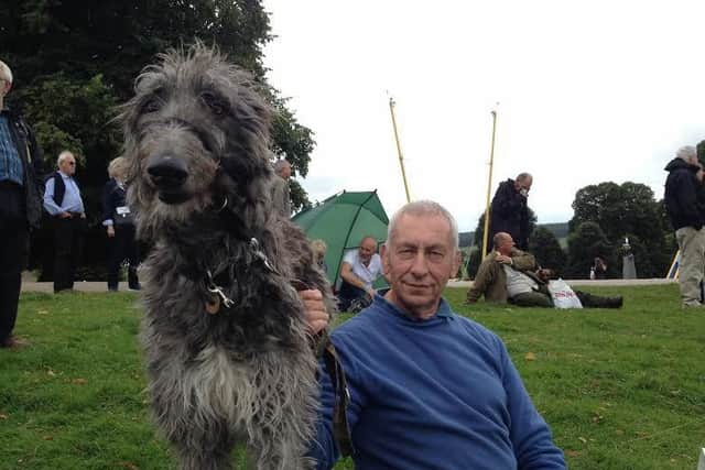 Tegwyn Evans, 68, keeps tight leash on nine-and-a-half-stone DeerhoundDerwen
