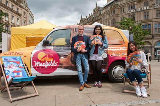 Maxfields Travel came to Meet the experts event on Fargate in Sheffield, curated by The Star in their own taxi