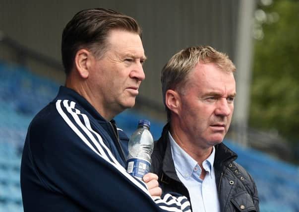 Chris Waddle and John Sheridan at a charity football match at Hillsborough for St Luke's Hospice. Picture: Andrew Roe