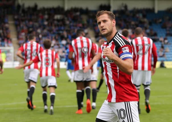 Sheffield United's Billy Sharp sporting the blue armband