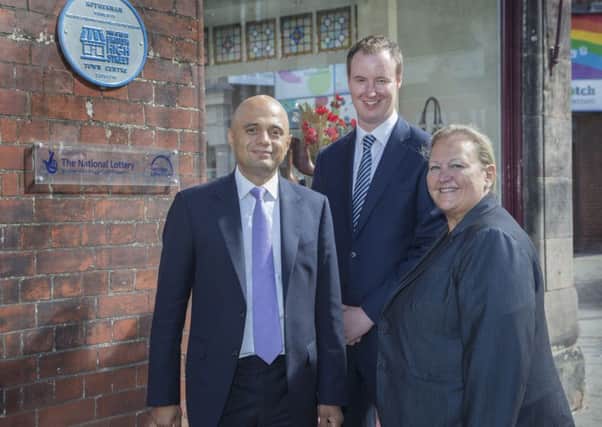 L to r:- Sajid Javid, secretary of state for the department of local government and communities, Councillor Chris Read, leader of Rotherham Council, and Julie Kenny, Rotherham Council commissioner.