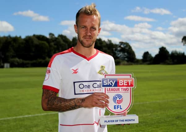 James Coppinger is the Sky Bet League Two Player of the Month for August.