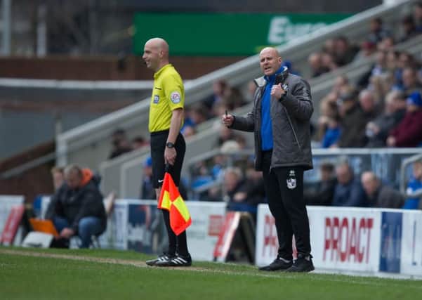 Chesterfield vs Port Vale - Port vale manager Rob Page - Pic By James Williamson