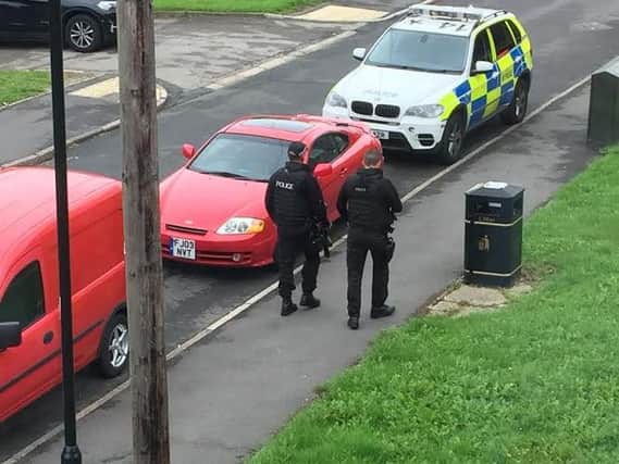Armed police in Gleadless Valley this morning