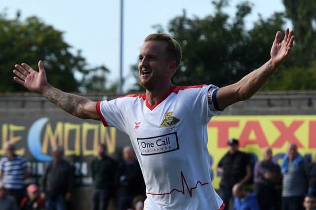 James Coppinger celebrates his goal
