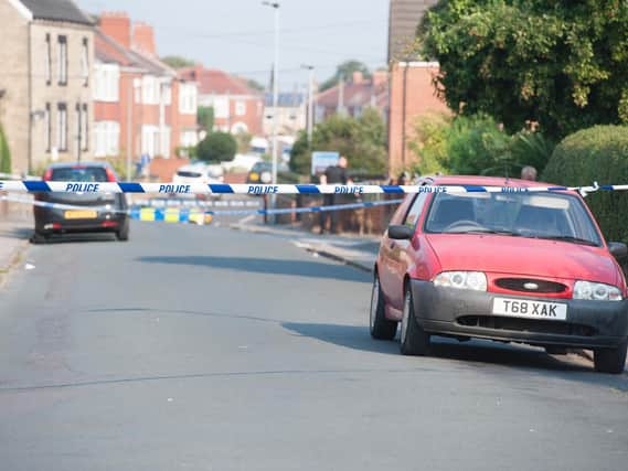 A police cordon is in place in Wombwell