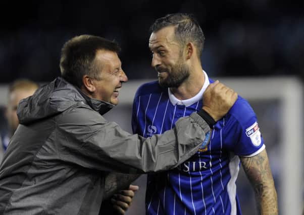 Happy Steven Fletcher at the final whistle