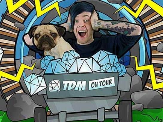 Dan TDM and pug Ellie on tour