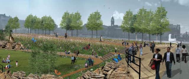 An artist's impression of the proposed Sheaf Field park