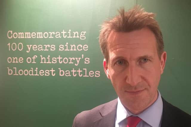 Barnsley Central MP Dan Jarvis launching Stories Of The Somme