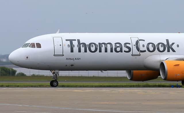 A Thomas Cook aircraft, as the tour operator said bookings remained under pressure as the travel market continues to be hit by recent terror attacks. PRESS ASSOCIATION Photo. Issue date: Tuesday September 27, 2016.   Photo : Tim Goode/PA Wire