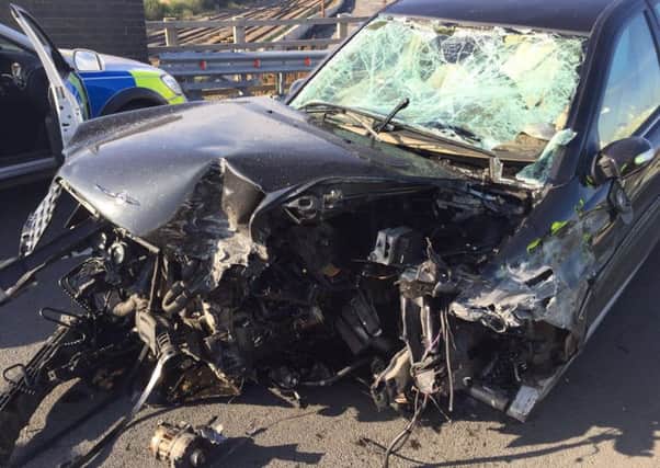 The state of the car after the crash. Photo: SYP Ops Support/South Yorkshire Police