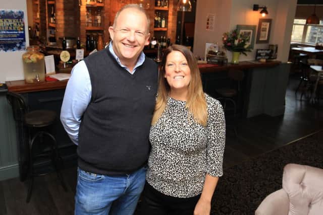 Food review at The Wheatsheaf in Bakewell. Pictured are Nick Beagrie and Jemma Beagrie.