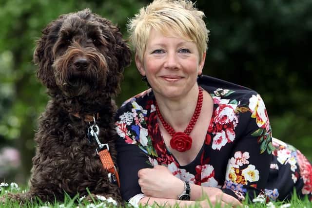 Author Catherine Douglas, dog lover but cat defender