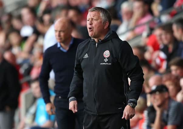 Chris Wilder was delighted by his team's equaliser at Fleetwood Town. Pic Simon Bellis/Sportimage