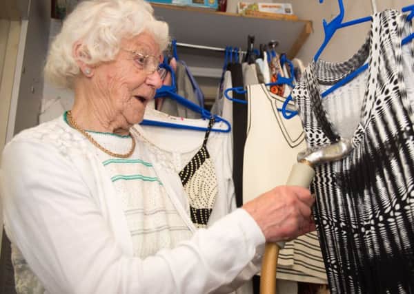 Edna Bateman who is still volunteering in the Rotherham Hospice charity shop at the age of 99.