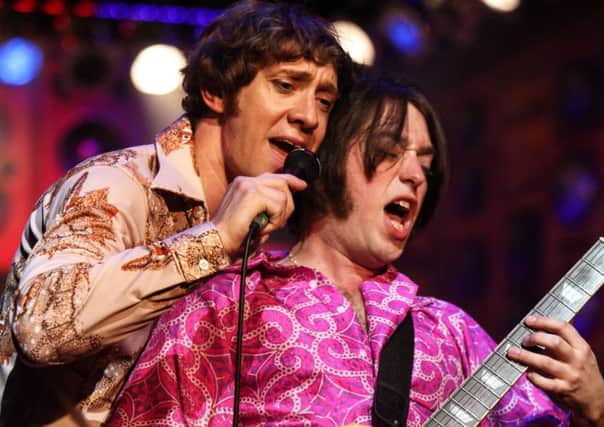 Ryan O'Donnell (Ray Davies) and Mark Newnham (Dave Davies in Sunny Afternoon. Photo by Kevin Cummins