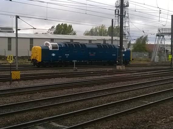 The Deltic makes her way through Doncaster.