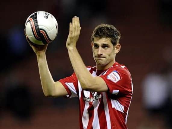 Ched Evans when he used to play for Sheffield United
