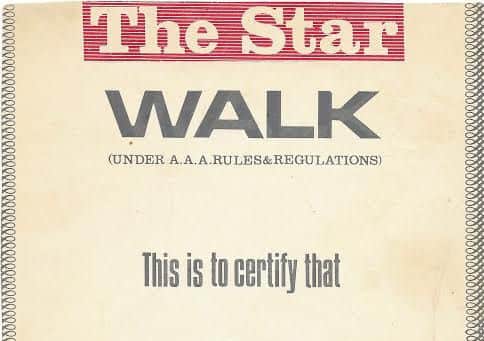 John Burkhills Star Walk certificate.