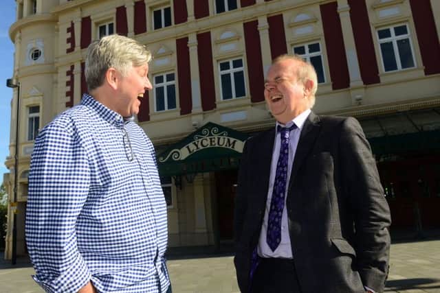 Nick Newman and Ian Hislop in Sheffield to promote their play about the Wipers Times, based on the newspaper from the WW1 trenches, coming to the Lyceum Theatre. Picture Scott Merrylees