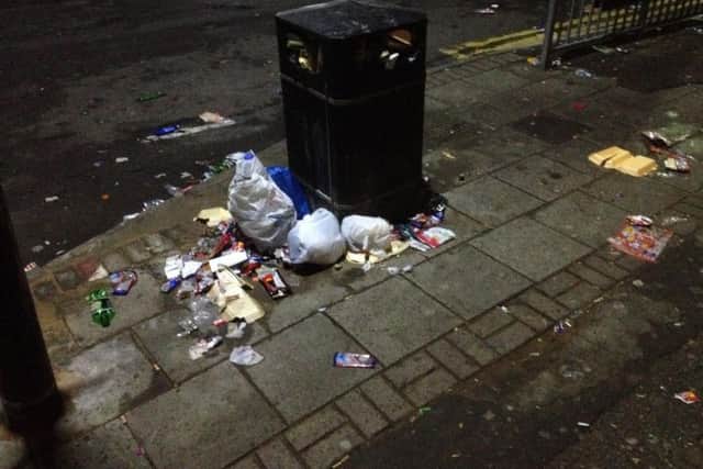 Rubbish dumped on the street in Page Hall, Sheffield. Photo Dan Hobson.