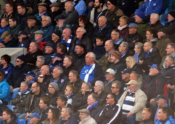 Chesterfield v Scunthorpe United. Fans Gallery.