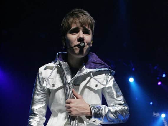 Bieber performing in Sheffield in 2011