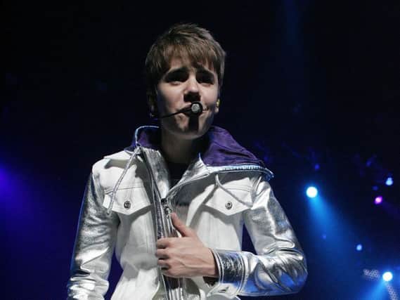 Justin Bieber performing in Sheffield in 2011