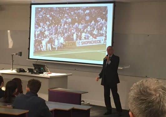 Mark George QC spoke at the University of Sheffield