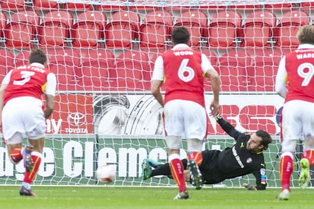 Lee Camp saves a penalty against Reading