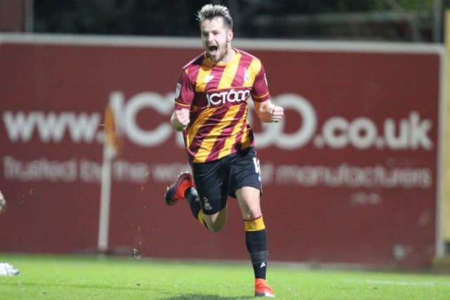 Marc McNulty is on a season-long loan at Bradford city